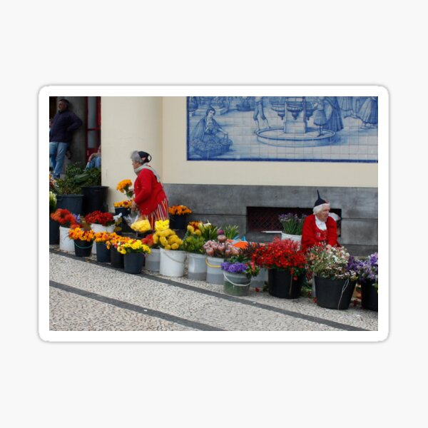 Item preview, Flower Sellers in Funchal Madeira designed and sold by AnnDixon.