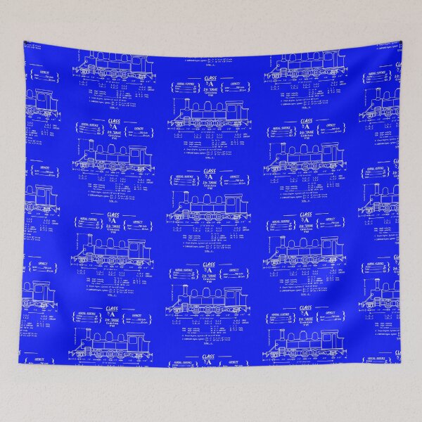 Item preview, Narrow Gauge Steam Engine Blue Print designed and sold by Green-over-red.