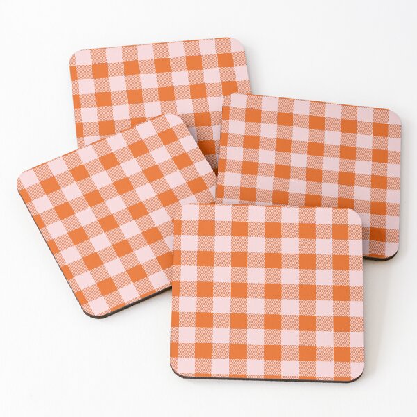 Item preview, white and orange Plaid Pattern. designed and sold by ThebestArtshop.