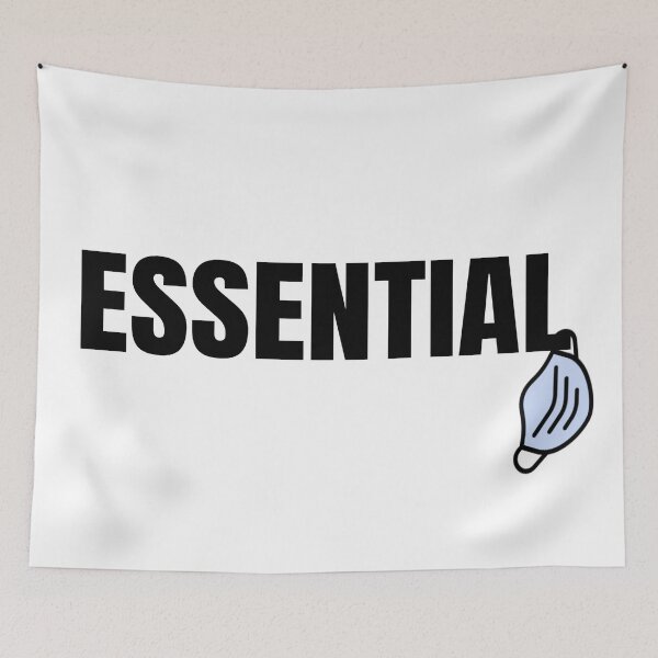 Item preview, ESSENTIAL Black on White with Mask designed and sold by AMGImpressions.