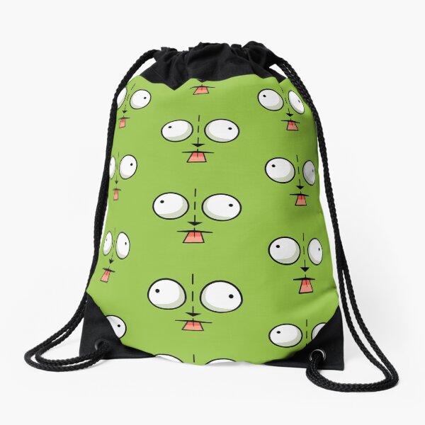 Gir Face - Invader Zim Cartoon Drawstring Bag