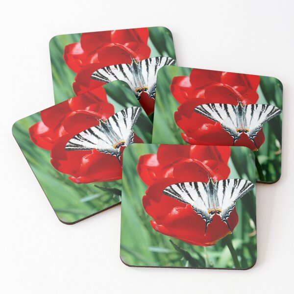 Item preview, Butterfly Flambé on red tulip designed and sold by Denis Charmot.