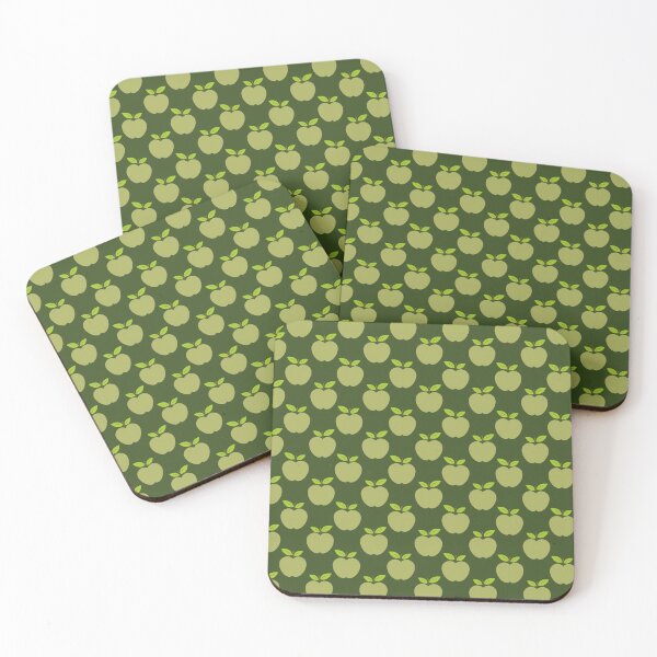 Item preview, Green apples on a dark green background designed and sold by AnnieHochmann.