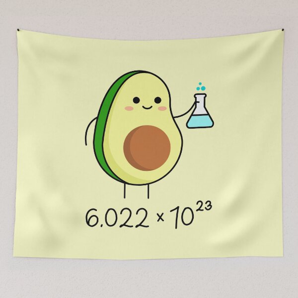 Item preview, Cute Avocado Chemist. Avogadro's Number Pun.  designed and sold by TashaVector.