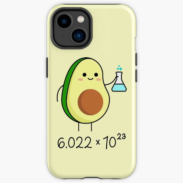 Cute Avocado Chemist. Avogadro's Number Pun. iPhone Tough Case