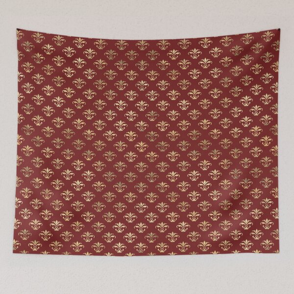 Item preview, Gold damask on a red background designed and sold by AnnieHochmann.