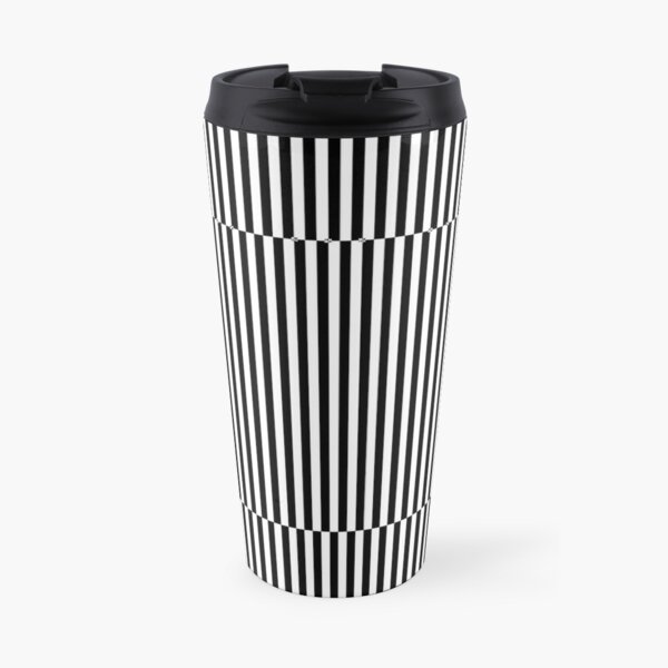 Vertical Symmetrical Strips Travel Coffee Mug