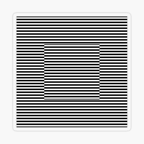 Horizontal Symmetrical Strips Transparent Sticker