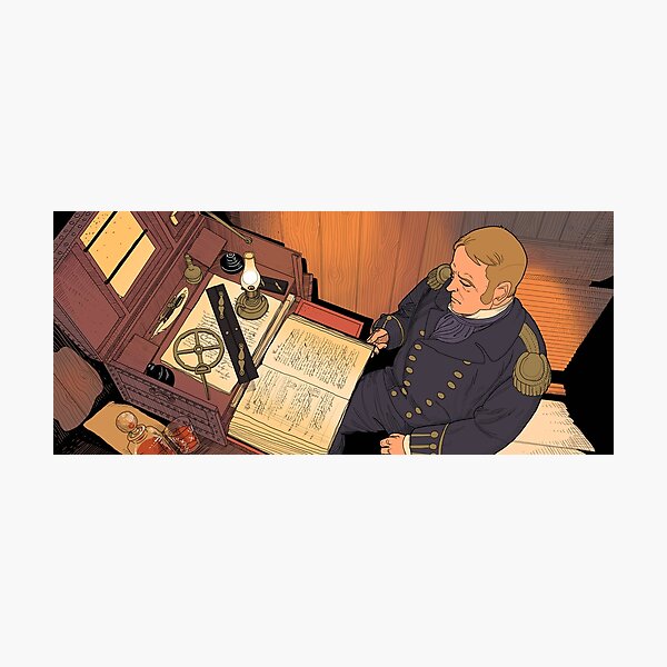 Francis Crozier at desk Photographic Print