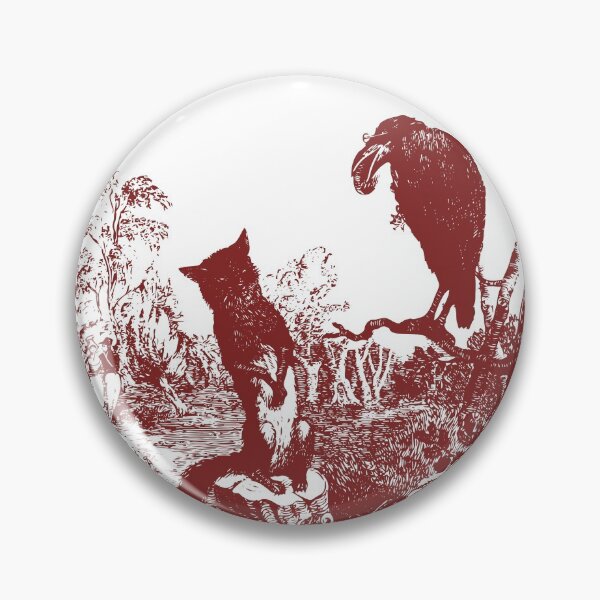 Item preview, The Fox and the Crow - Aesop's Fable - Pink Scenery English Style designed and sold by Vintage-TM.