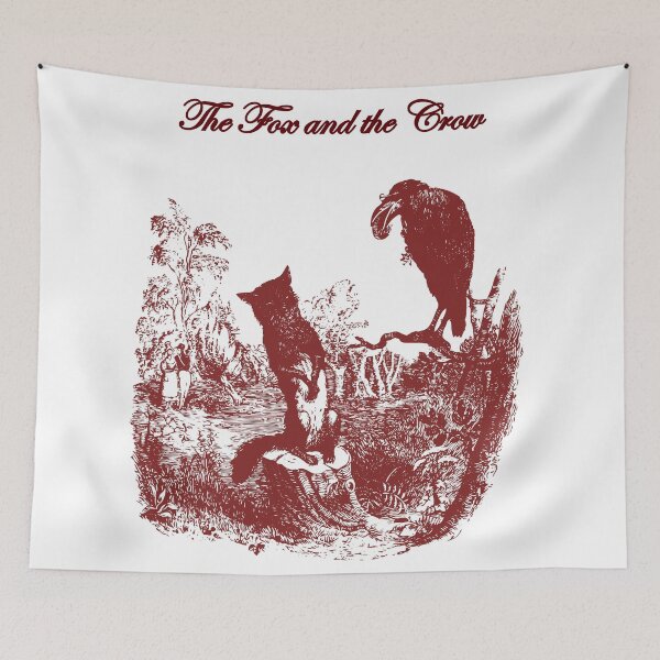 Item preview, The Fox and the Crow - Aesop's Fable - Pink Scenery English Style designed and sold by Vintage-TM.