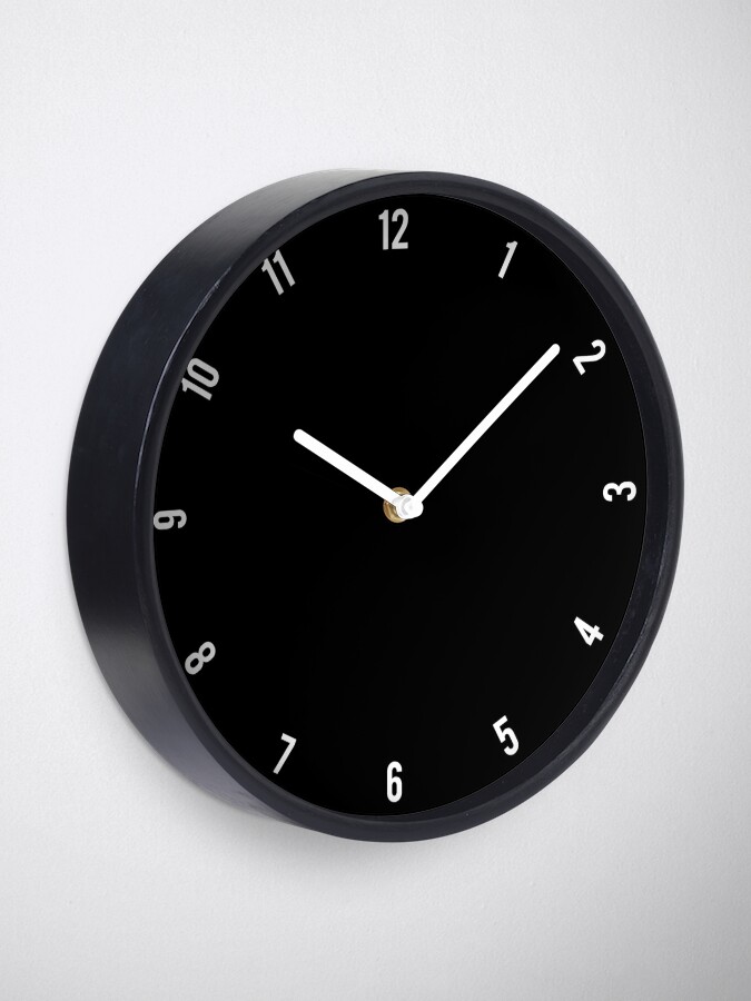 Alternate view of Black & White Clock Clock