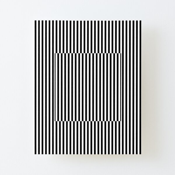 Vertical Symmetrical Strips Canvas Mounted Print