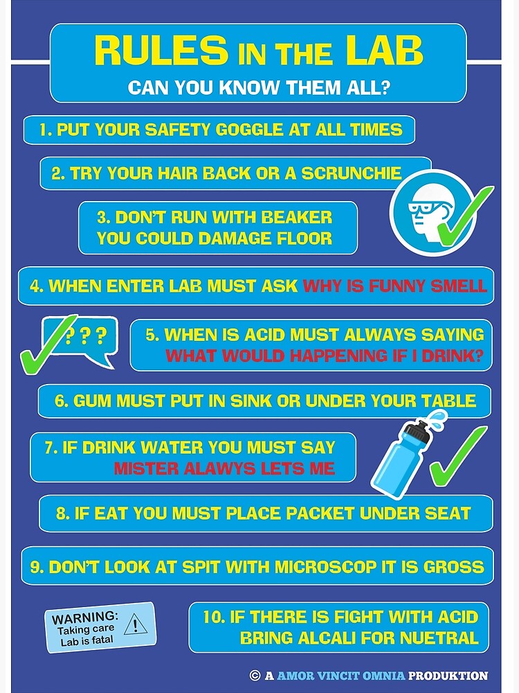"Lab Rules Poster" Poster for Sale by mbalax Redbubble