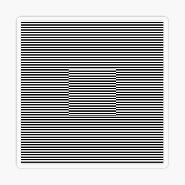 Horizontal Symmetrical Strips Transparent Sticker