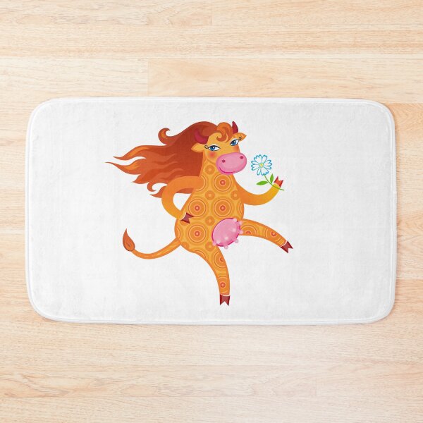 Item preview, Cheerful Ginger Cow with a daisy designed and sold by Anna Pogulyaeva.
