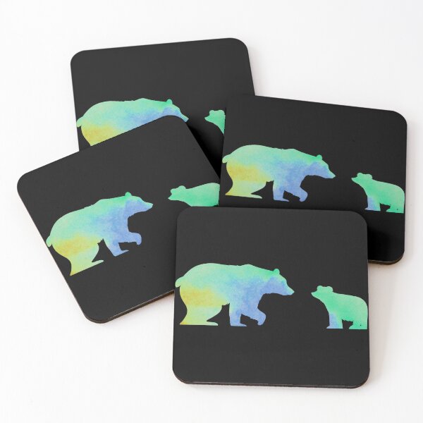 Item preview, Green Watercolor Bears designed and sold by Hedda Young.