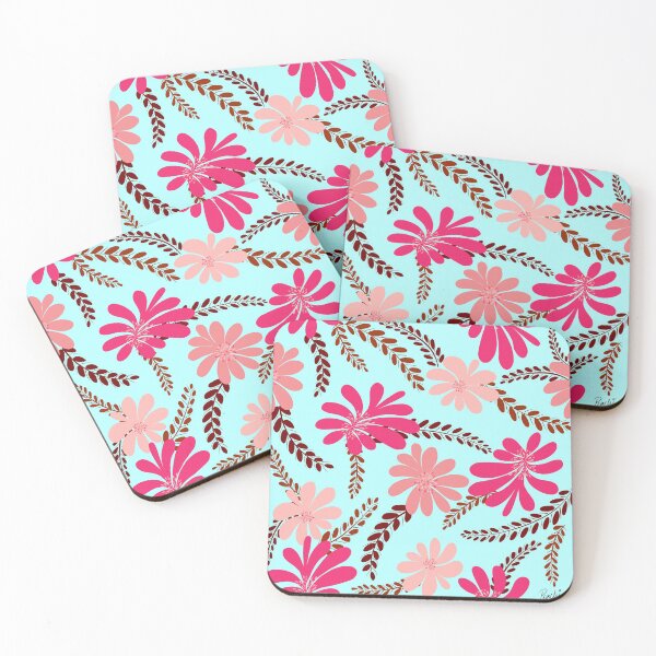 Item preview, FLORAL SPREAD - AQUA designed and sold by PrachiManerikar.