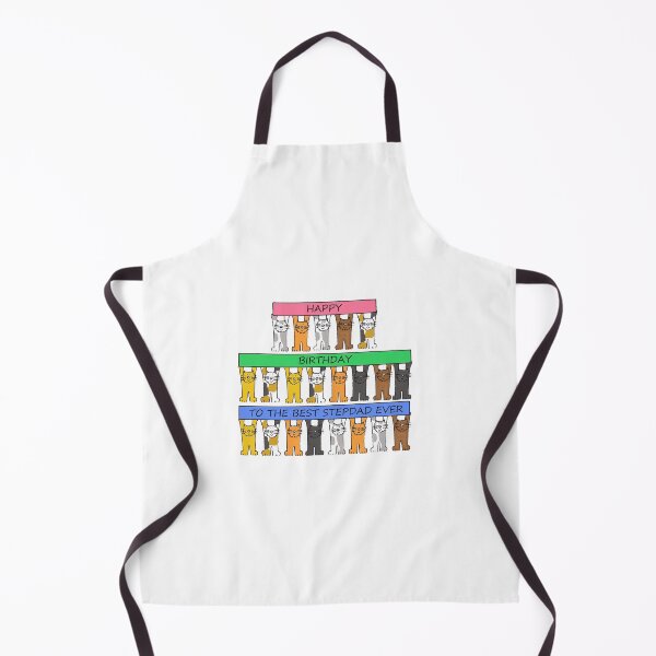 Item preview, Happy Birthday to the Best Stepdad Ever Cartoon Cats designed and sold by KateTaylor.