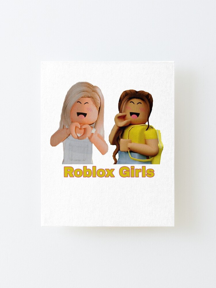 Roblox Girls Character Mounted Print By Katystore Redbubble - thick girl roblox