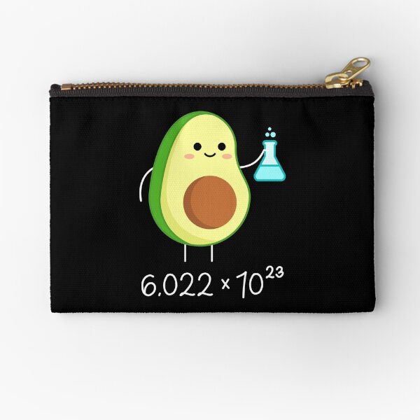 Vista previa del artículo con la obra «Juego de palabras con números de Avogadro. Lindo químico aguacate.», diseñado y vendido por TashaVector.