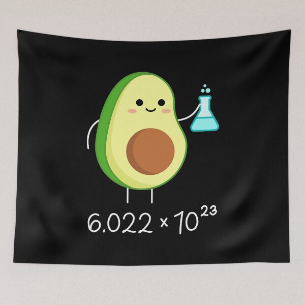 Item preview, Avogadro's Number Pun. Cute Avocado Chemist.  designed and sold by TashaVector.