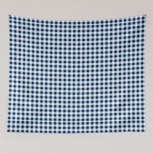 Item preview, Navy Blue and White Gingham Checked Print designed and sold by cgroenewald.