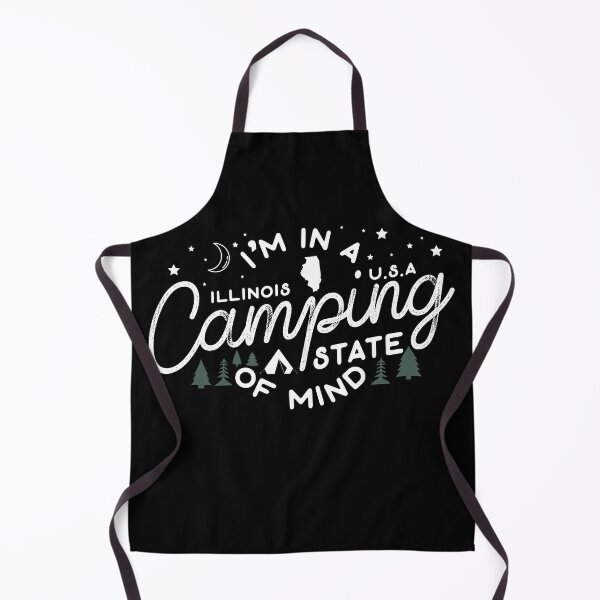 Aperçu de l'œuvre Je suis dans un camping State of Mind Illinois créée et vendue par Seeding Serendipity.