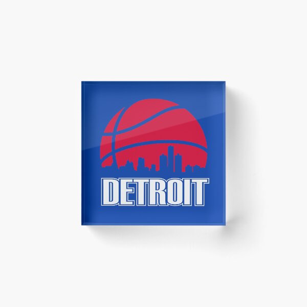 Item preview, Retro Pistons Basketball Detroit City Skyline designed and sold by pixeljamz.