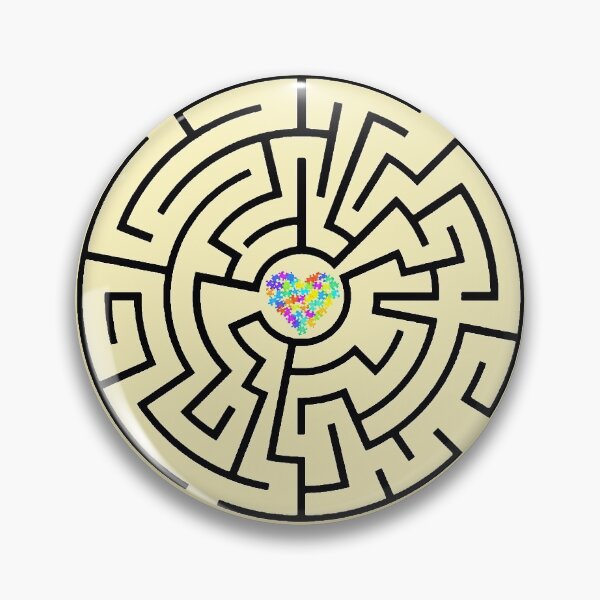 Item preview, Autism Puzzled Heart maze designed and sold by Hypnotees.