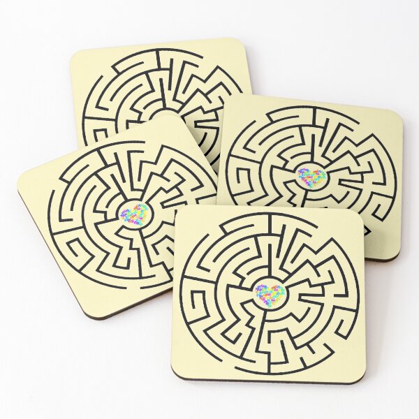 Item preview, Autism Puzzled Heart maze designed and sold by Hypnotees.