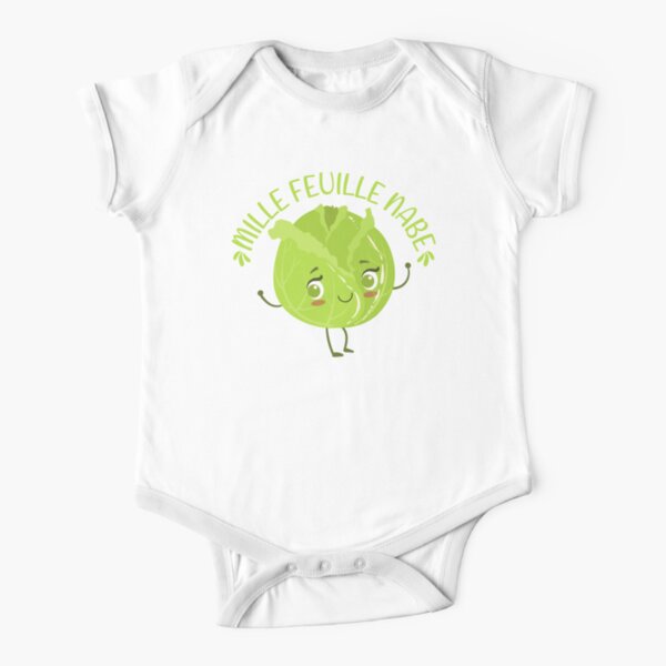 mille feuille nabe Kawaii cabbage Short Sleeve Baby One-Piece