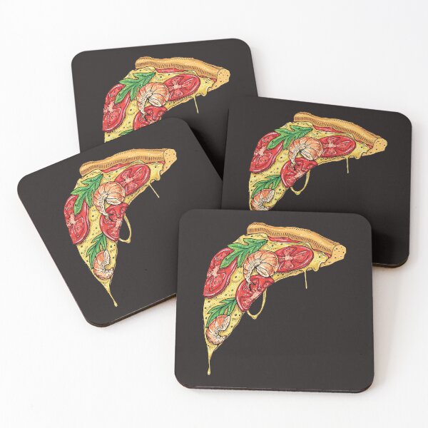 Item preview, Slice of Cheesy Shrimp Arugula Pizza designed and sold by Alicia Chee.