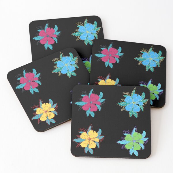 Item preview, Neon retro flower pattern designed and sold by MadeByFDC.