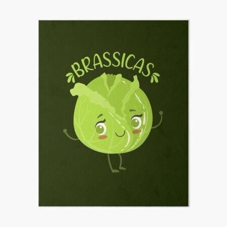 Brassicas Kawaii cabbage Art Board Print