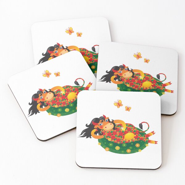 Item preview, Copy of Cheerful Ginger Cow with a daisy designed and sold by Anna Pogulyaeva.