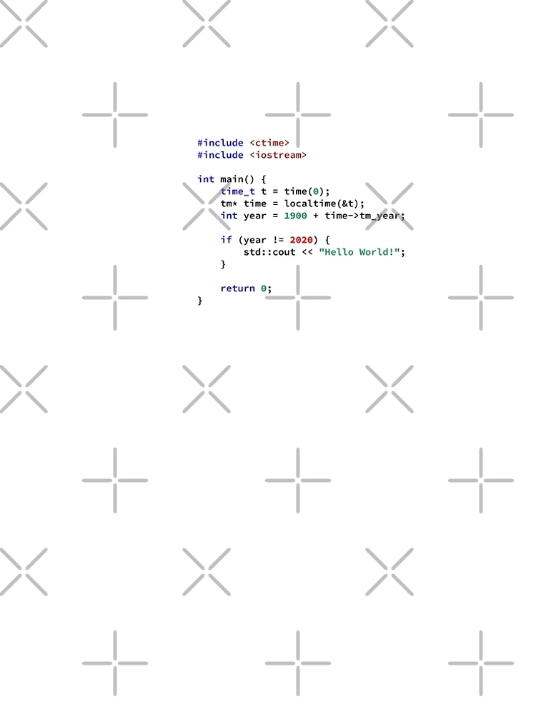 Thumbnail 5 of 5, A-Line Dress, Hello World 2020 in C++ Programming Language, Programmer, Source Code, Software Engineer, Computer Science, Programming Humor designed and sold by Max-Wear.