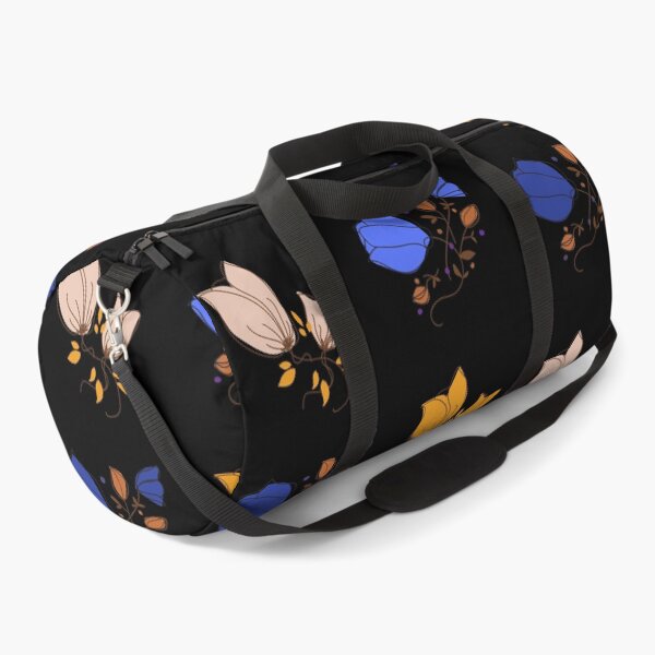 Item preview, Blue/orange flower retro pattern designed and sold by MadeByFDC.