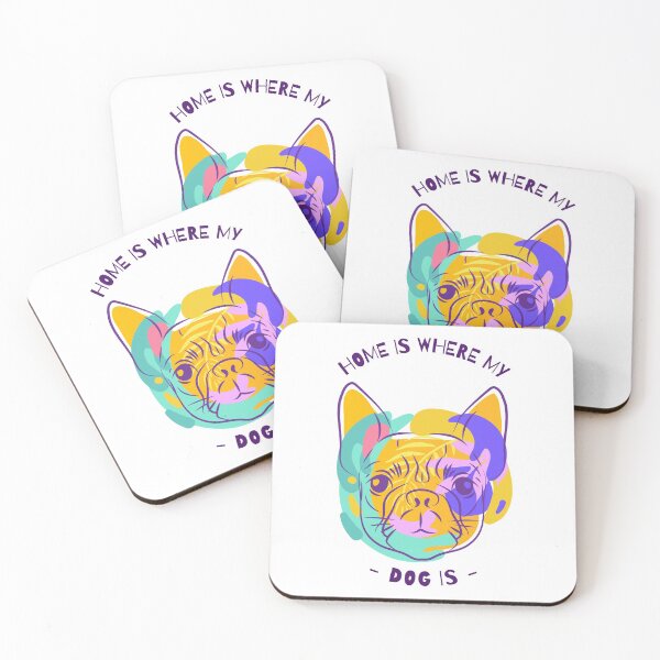Item preview, Home is Where my Dog is Colorful pug dog designed and sold by TamGustam.