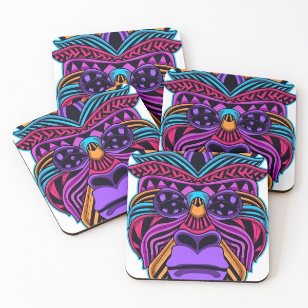 Item preview, Ape Face with Glowing Neon Color designed and sold by RareTulip.