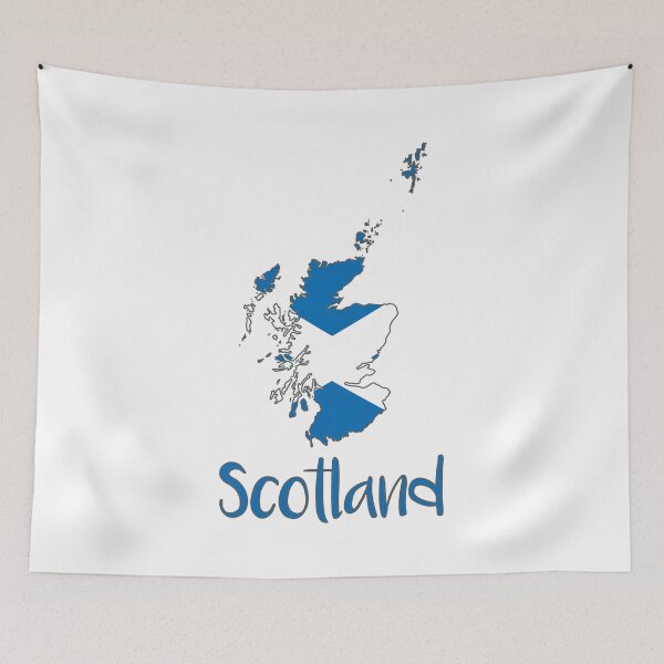Artikelvorschau, Schottland Saltire Map Typography Design entworfen und verkauft von MacPean.