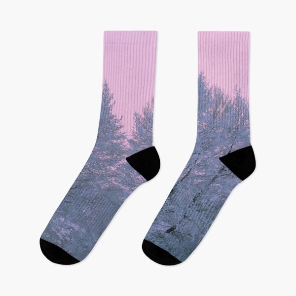 Item preview, Snowy Pine Forest Sunset Sunrise designed and sold by Walk-It-Off.