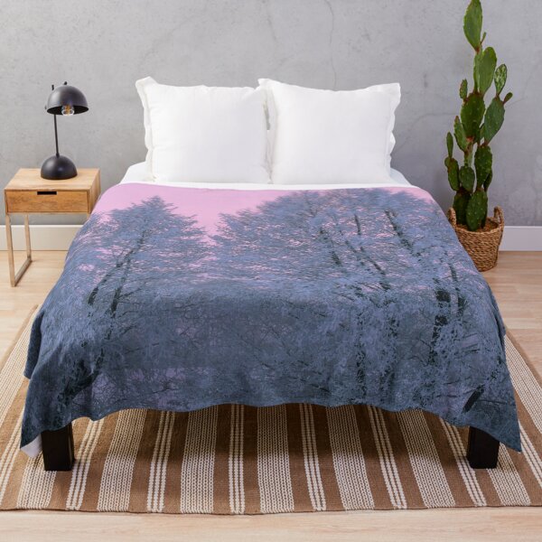 Item preview, Snowy Pine Forest Sunset Sunrise designed and sold by Walk-It-Off.