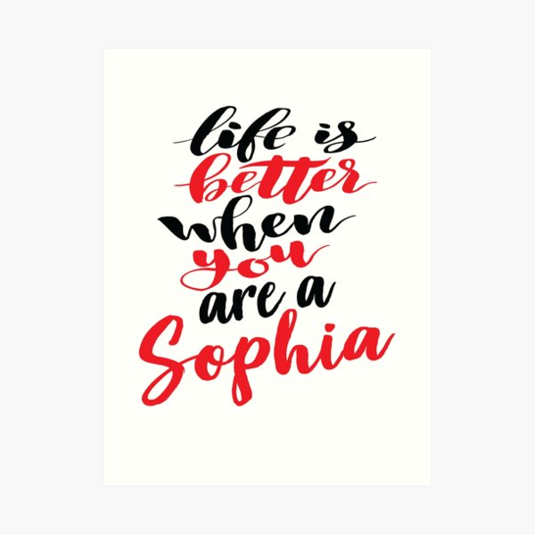 Sophia Name Art Prints Redbubble