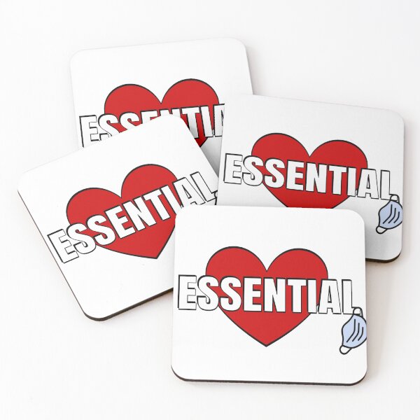 Item preview, ESSENTIAL With Heart and Mask on White designed and sold by AMGImpressions.