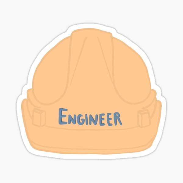 "Engineer Hard Hat" Sticker for Sale by alexsukup Redbubble