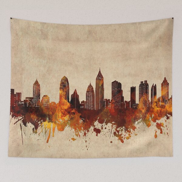 Item preview, atlanta skyline vintage designed and sold by BekimART2.