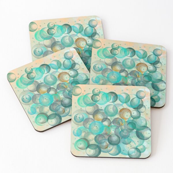 Item preview, MCM Vintage Retro Circle Design in Blues and Gold designed and sold by McKizzo.