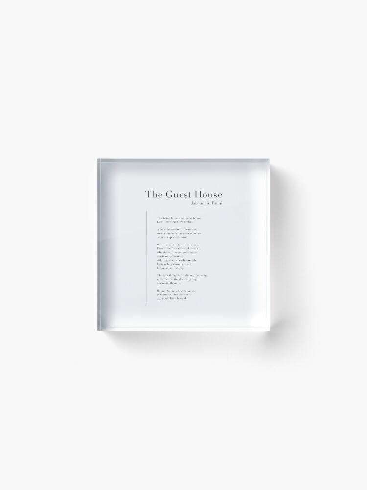 Alternate view of The Guest House by Rumi Acrylic Block
