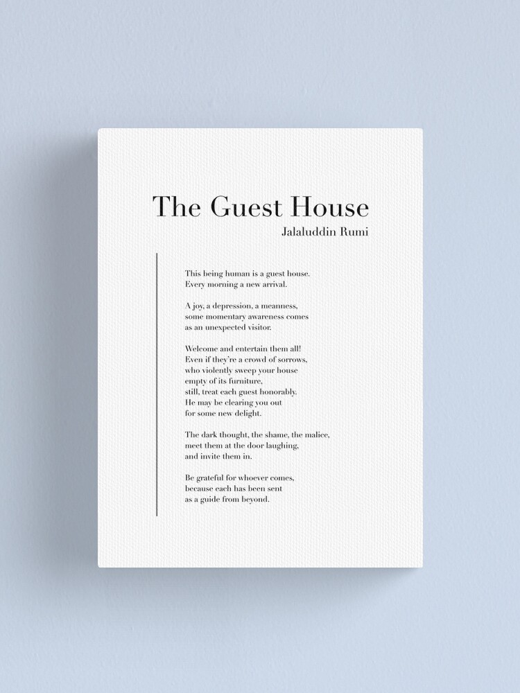 The Guest House by Rumi the-guest-house-by-rumi-canvas-print-for-sale-by-wisemagpie-redbubble